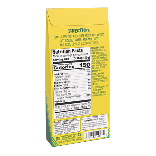 Crayola Green Hot Chocolate(2.5oz tent box)