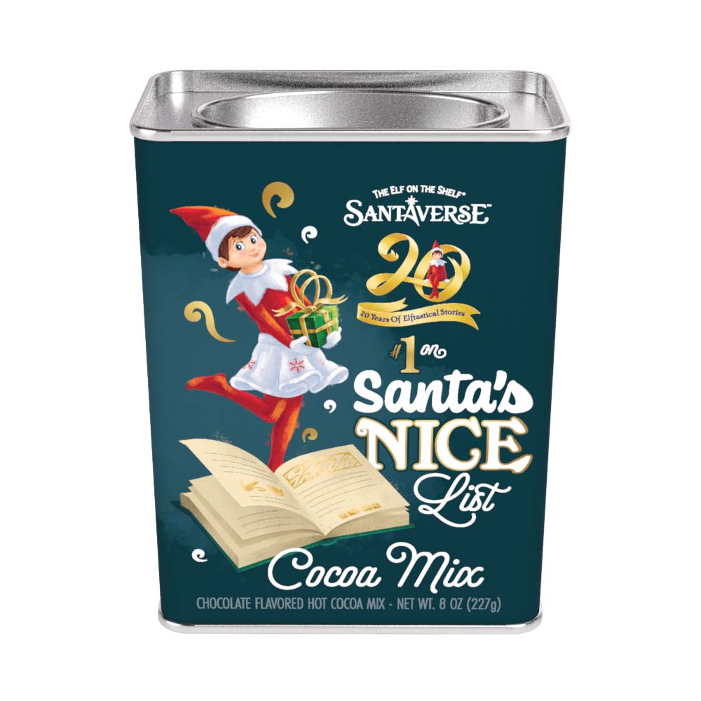 Elf on the Shelf® #1 on Santa's Nice List" Chocolate Cocoa (8oz Rectangle Tin)