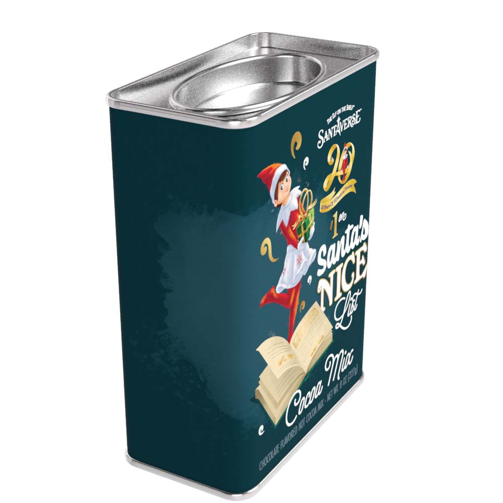 Elf on the Shelf® #1 on Santa's Nice List" Chocolate Cocoa (8oz Rectangle Tin)