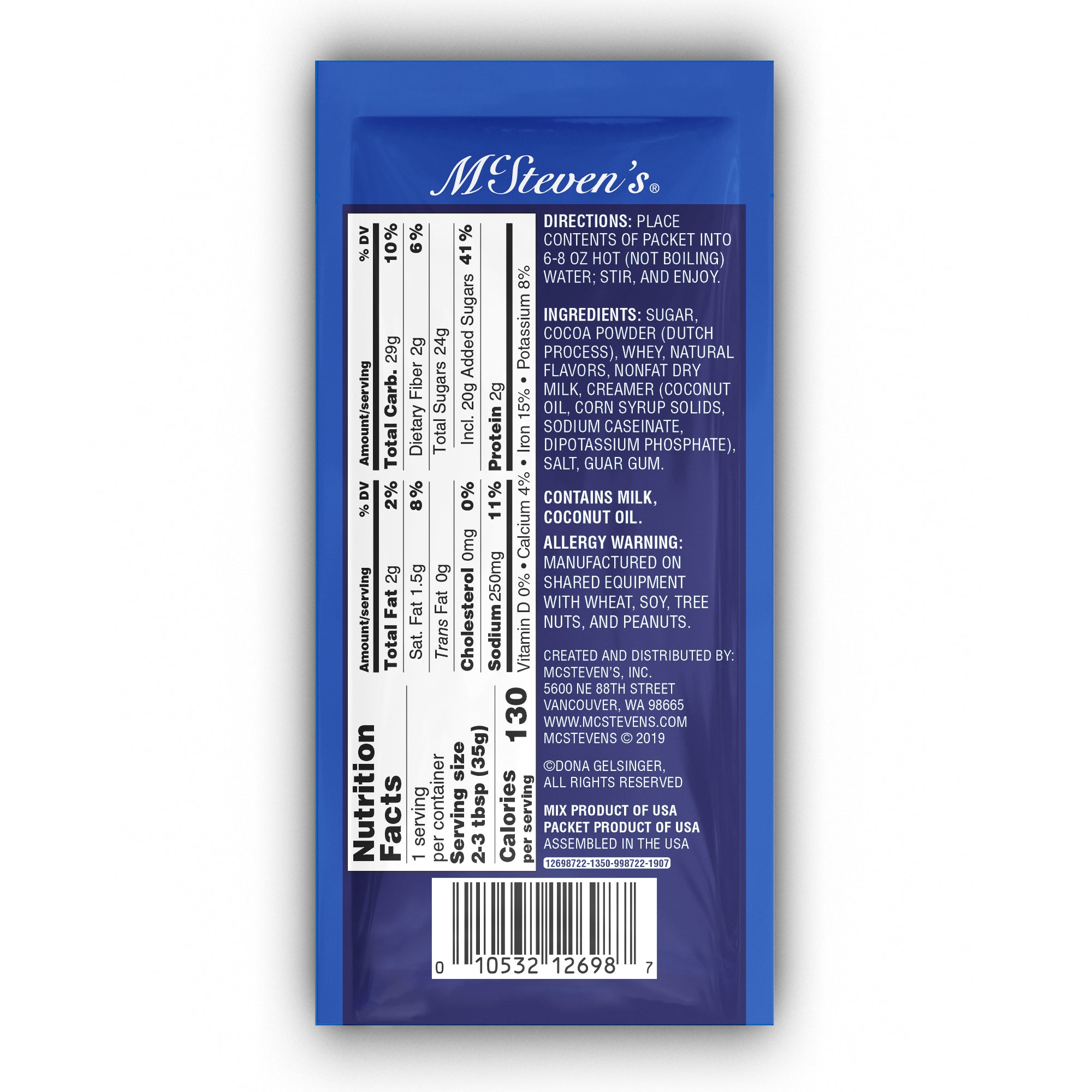 Dona Gelsinger® Holiday Sweets Salted Caramel Cocoa (1.25oz Packet 20ct Sleeve)