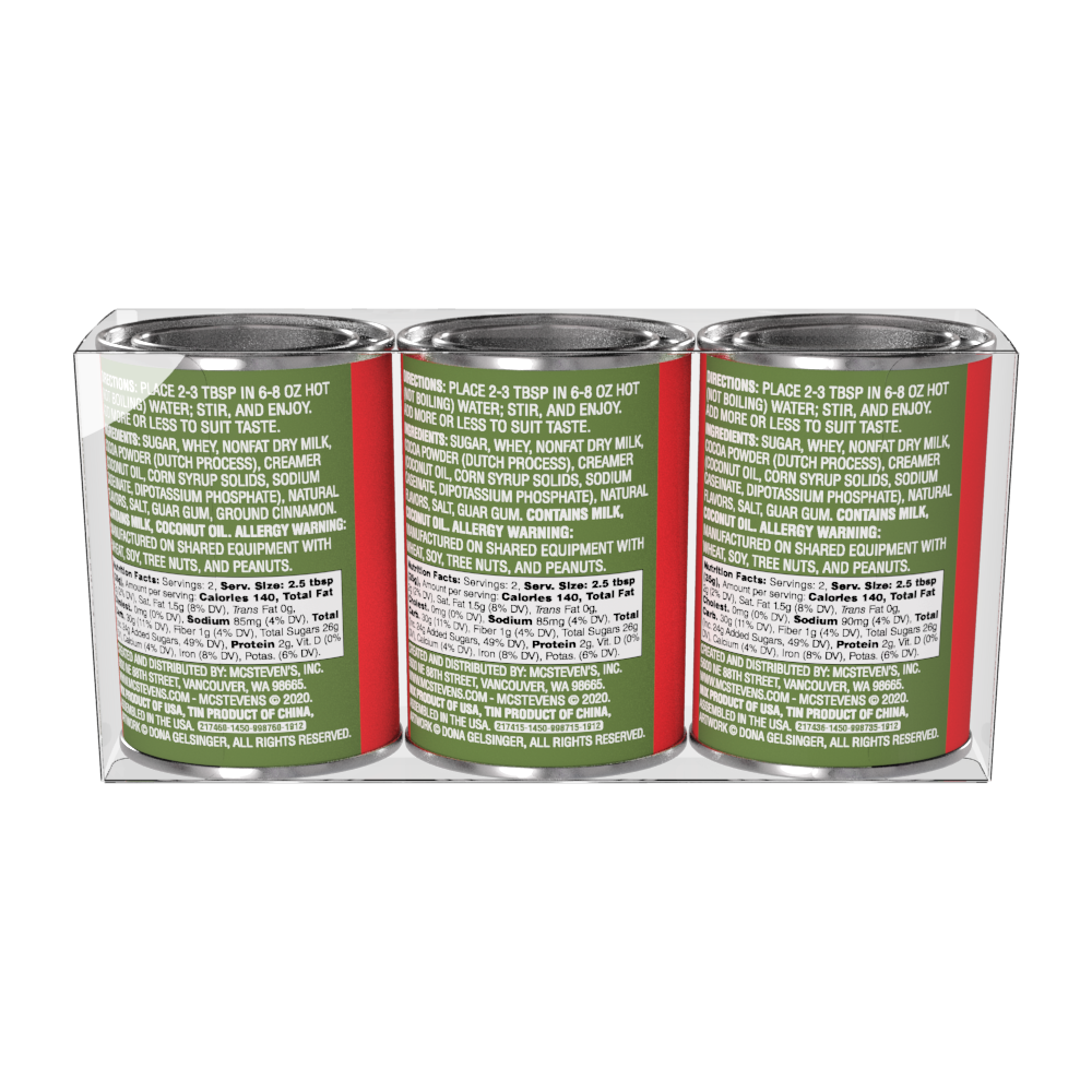 Dona Gelsinger® Santa Cocoa Gift Set (3x2.5oz Tin Gift Set)
