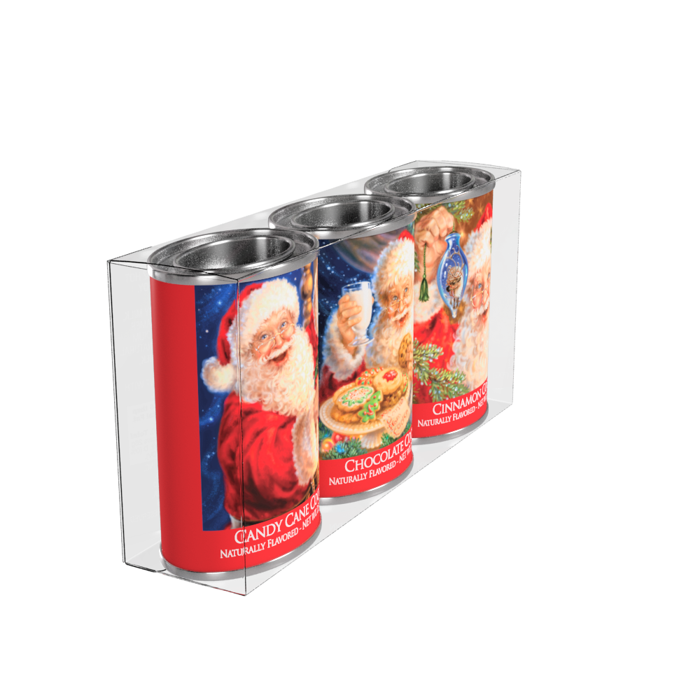 Dona Gelsinger® Santa Cocoa Gift Set (3x2.5oz Tin Gift Set)